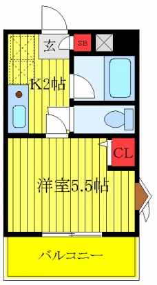 クレール中台の間取り図