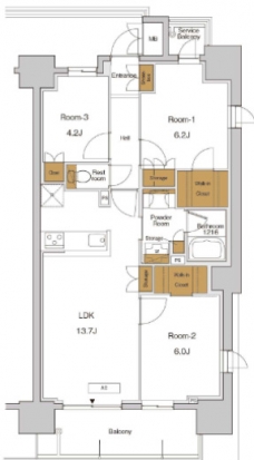 ＲＪＲプレシア東十条ガーデンの間取り図