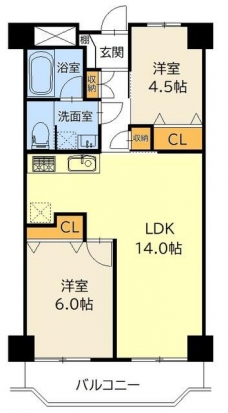 赤羽グリーンハイツの間取り図