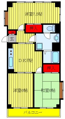 第二錦生コーポの間取り図