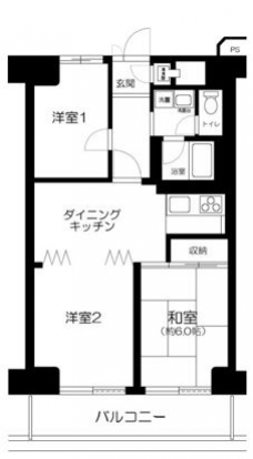 青木橋スカイハイツの間取り図