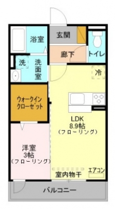 メゾン　ド　ソレイユ　Eの間取り図