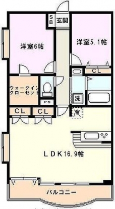グランベルデ北原台の間取り図