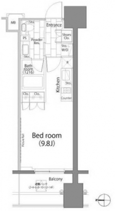 パークハビオ平河町の間取り図