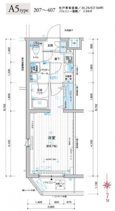 メインステージ上板橋の間取り図