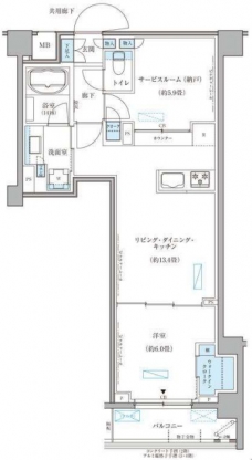 パークアクシス文京本郷の間取り図