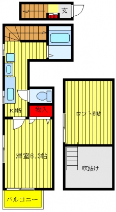 ハイムプリマヴェーラＡ棟の間取り図