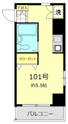 コーポ数納の間取り図