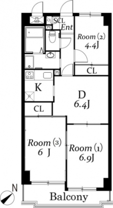 エルシー弐番館の間取り図
