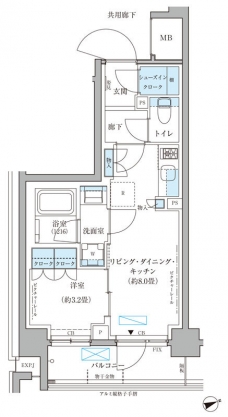 パークアクシス文京本郷の間取り図
