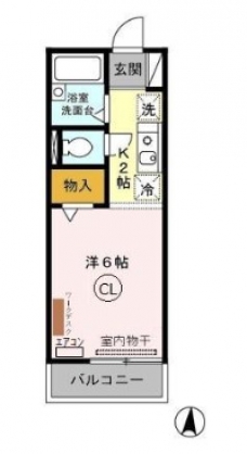 セジュール東川口の間取り図