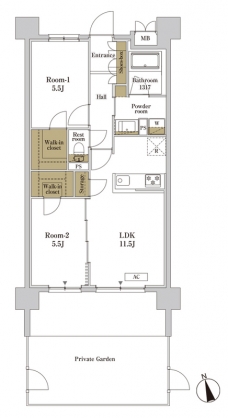 RJRプレシア川口の間取り図