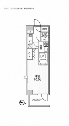シーズンフラッツ新大塚の間取り図