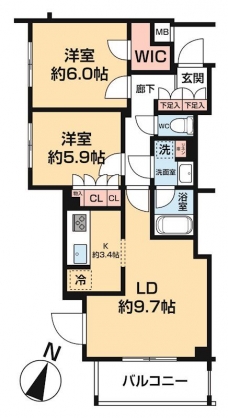 ＡＲＣＯＢＡＬＥＮＯ ＨＡＳＵＮＥⅠの間取り図