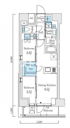 テラス駒込サウスの間取り図