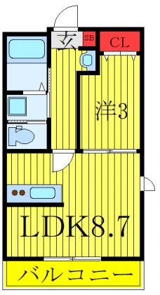 Raffine芝中田の間取り図