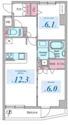 ドゥーエ板橋区役所前の間取り図
