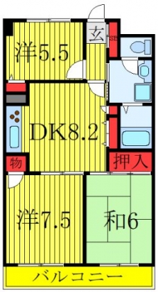 グランドールUNSの間取り図