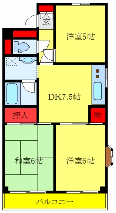 ＩＷＡＴＡハイツの間取り図
