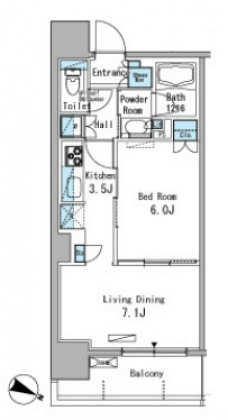 パークアクシス東十条の間取り図