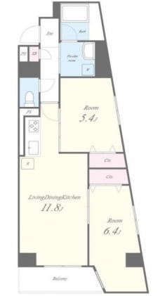 Eau・Clair 道灌山の間取り図