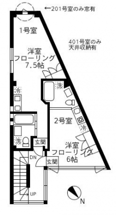 シェアパルト池袋の間取り図