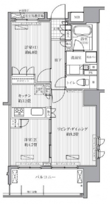 ｒａｐｐｏｒｔ　Ｍ＇ｓの間取り図