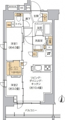 リビオメゾン東池袋の間取り図