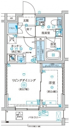 ベルシード王子神谷の間取り図