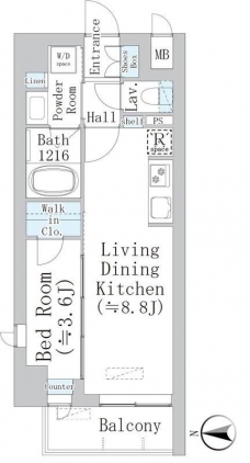 アーデル浮間舟渡の間取り図