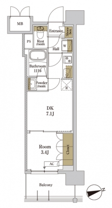 RJRプレシア川口の間取り図