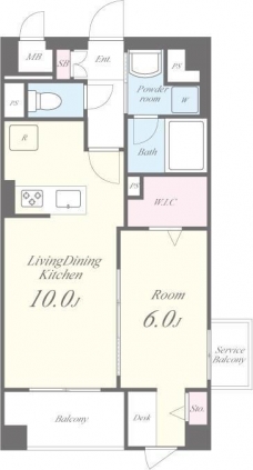 GARDEN COURT A 西高島平の間取り図