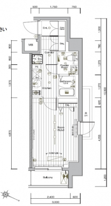 メイクスデザイン池袋EASTの間取り図