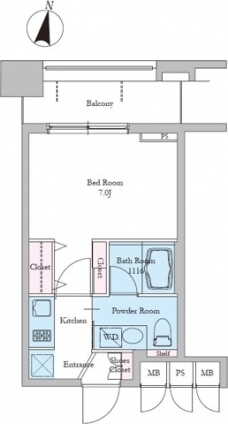 レジディア文京音羽Ⅱの間取り図