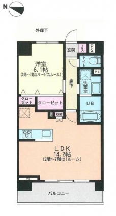 ドゥヴァン　ル　パルクの間取り図