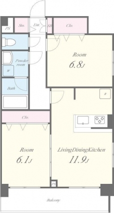 ONZE MARINA TABATAの間取り図