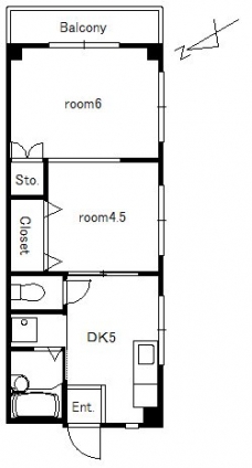 第三丸伝ハイツの間取り図