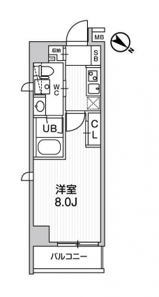 ALTERNA王子飛鳥山の間取り図