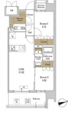 RJRプレシア川口の間取り図