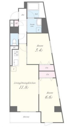 Eau・Clair 道灌山の間取り図