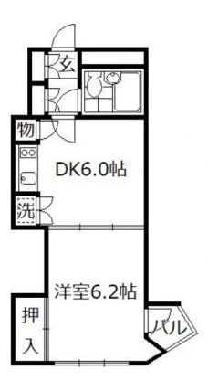 カゼッタ駒の間取り図