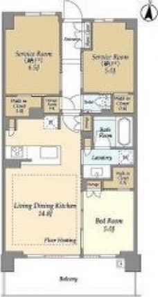 ドゥーエ町屋の間取り図