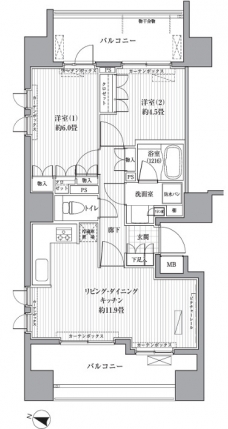 ｒａｐｐｏｒｔ　Ｍ＇ｓの間取り図