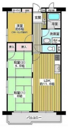 フジタ川口マンションの間取り図