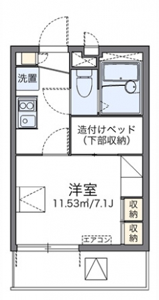 レオパレスファミール加賀の間取り図