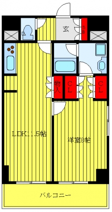 パークアクシス板橋本町弐番館の間取り図