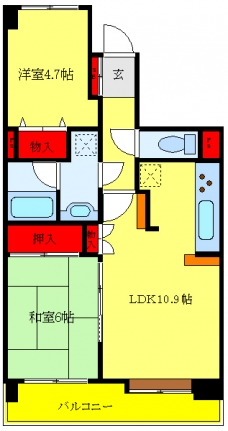 川口幸町パークホームズの間取り図
