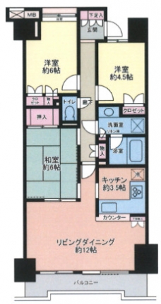 アールヴェール文京白山の間取り図