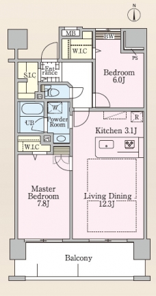ロイヤルパークス新田の間取り図