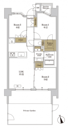 RJRプレシア川口の間取り図